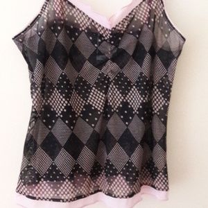 NWOT donna l'oren Polka Dot Diamonds Camisole